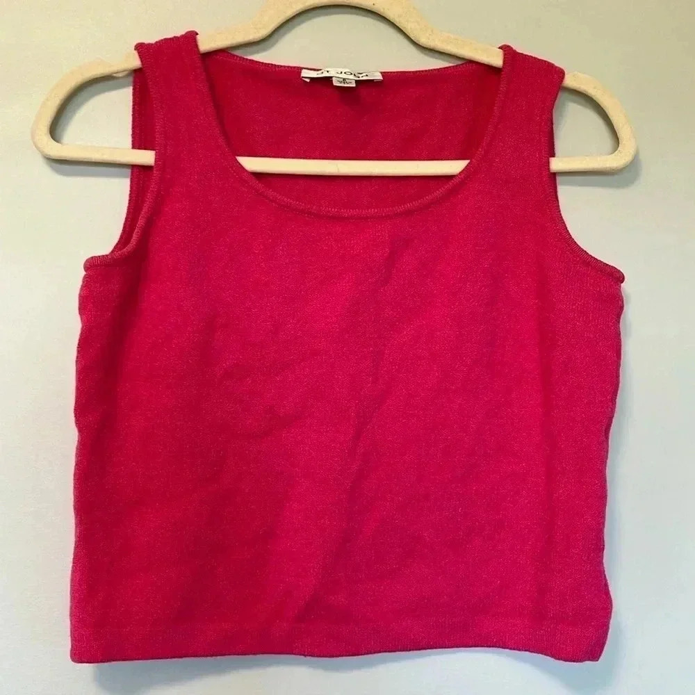St. John hot pink crop top